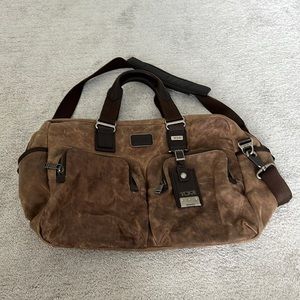 Mens TUMI leather briefcase bag